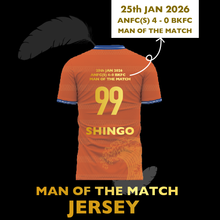 画像をギャラリービューアに読み込む, 【SPL MD6 vs Balestier Khalsa FC】Man of the Match (MOM) JERSEY【#99 Shingo Nakano】